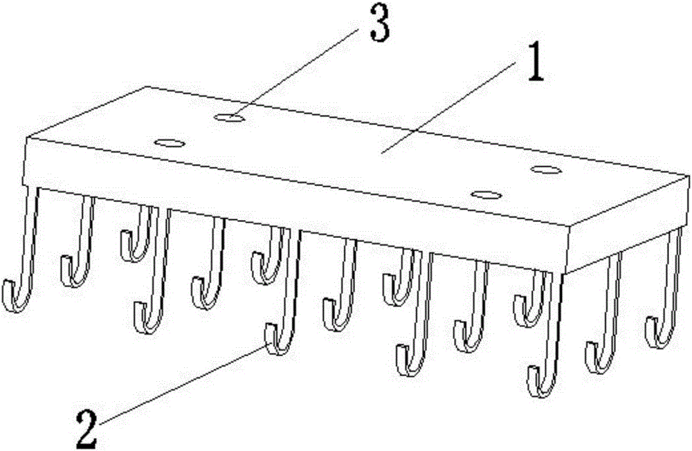 Overhead hung scoop hanger