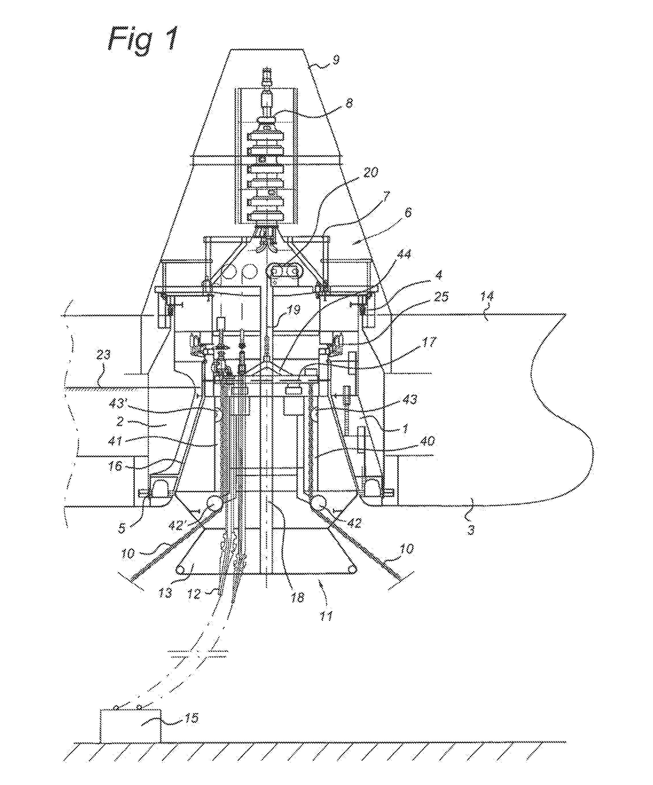 Mooring system with decoupled mooring lines and/or riser system