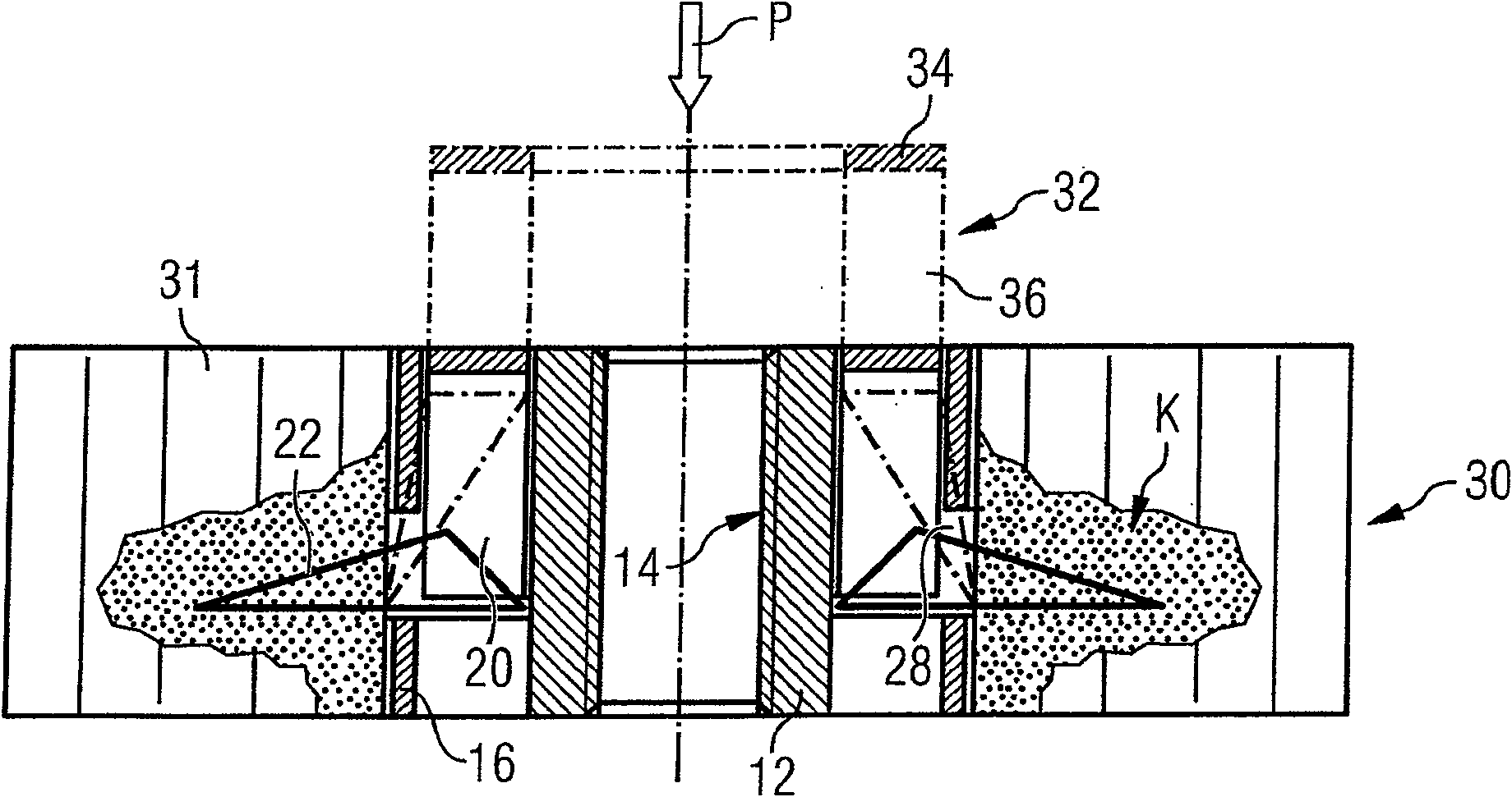 Insert for a sandwich component having a honeycomb core