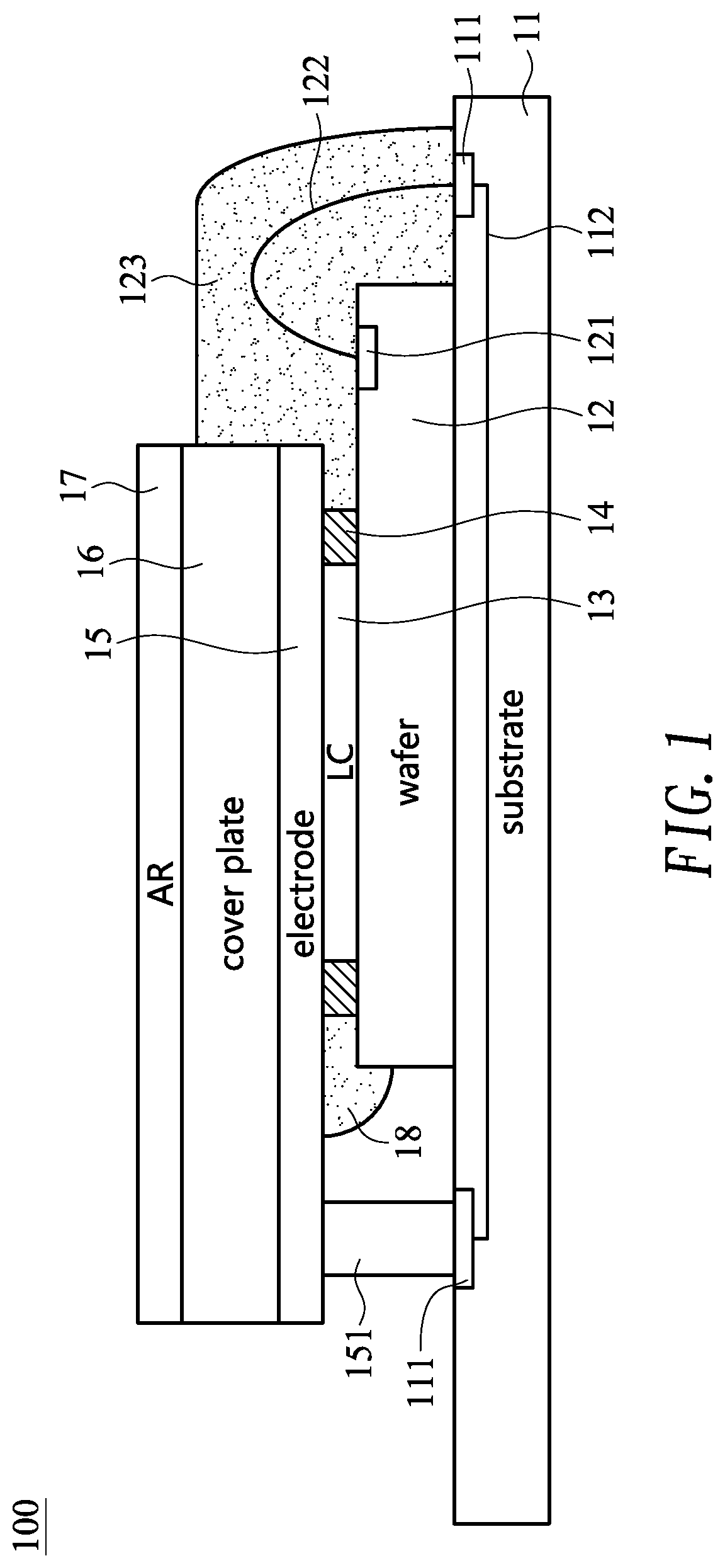 Liquid crystal on silicon display and a method of forming the same