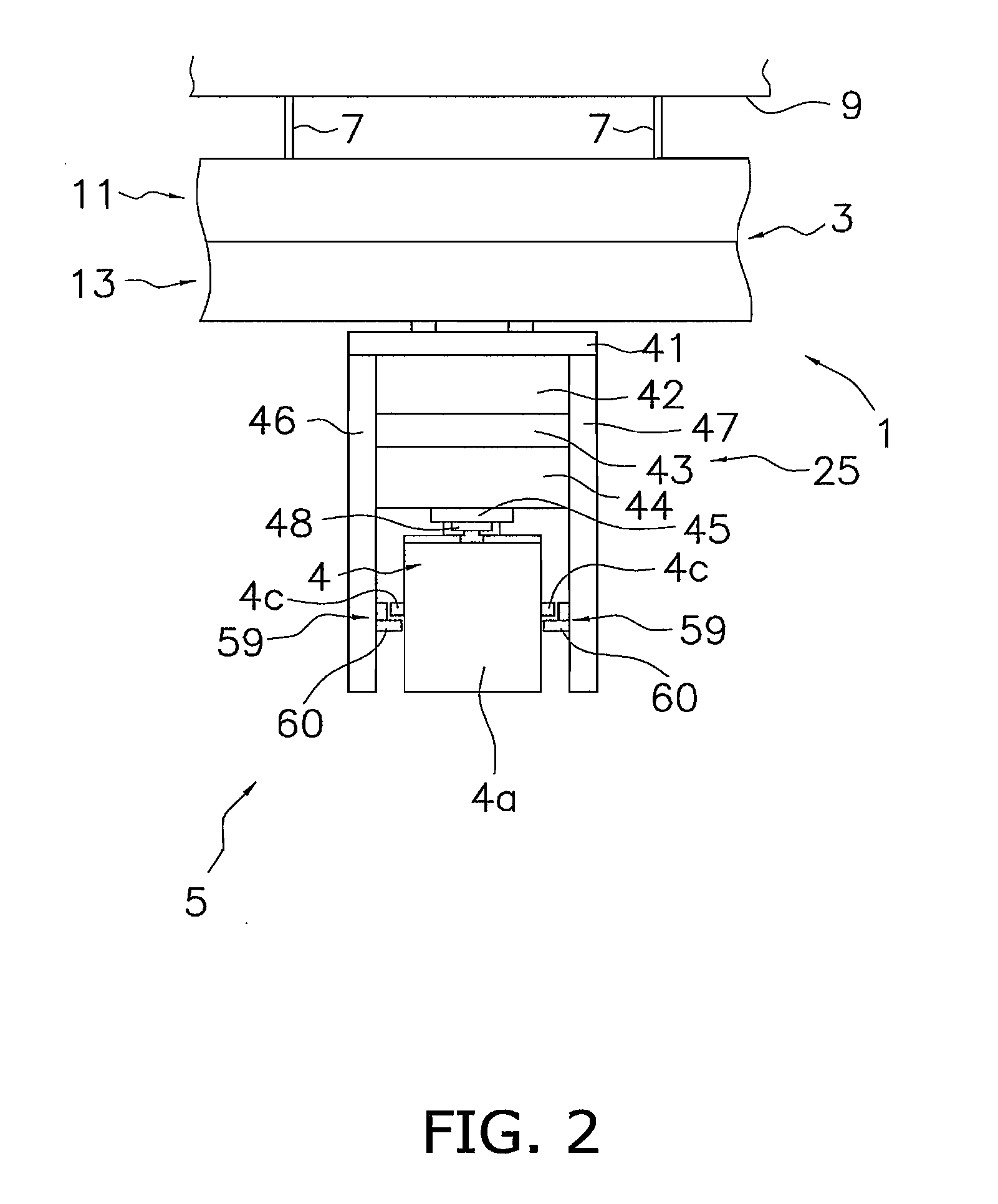 Overhead travelling vehicle