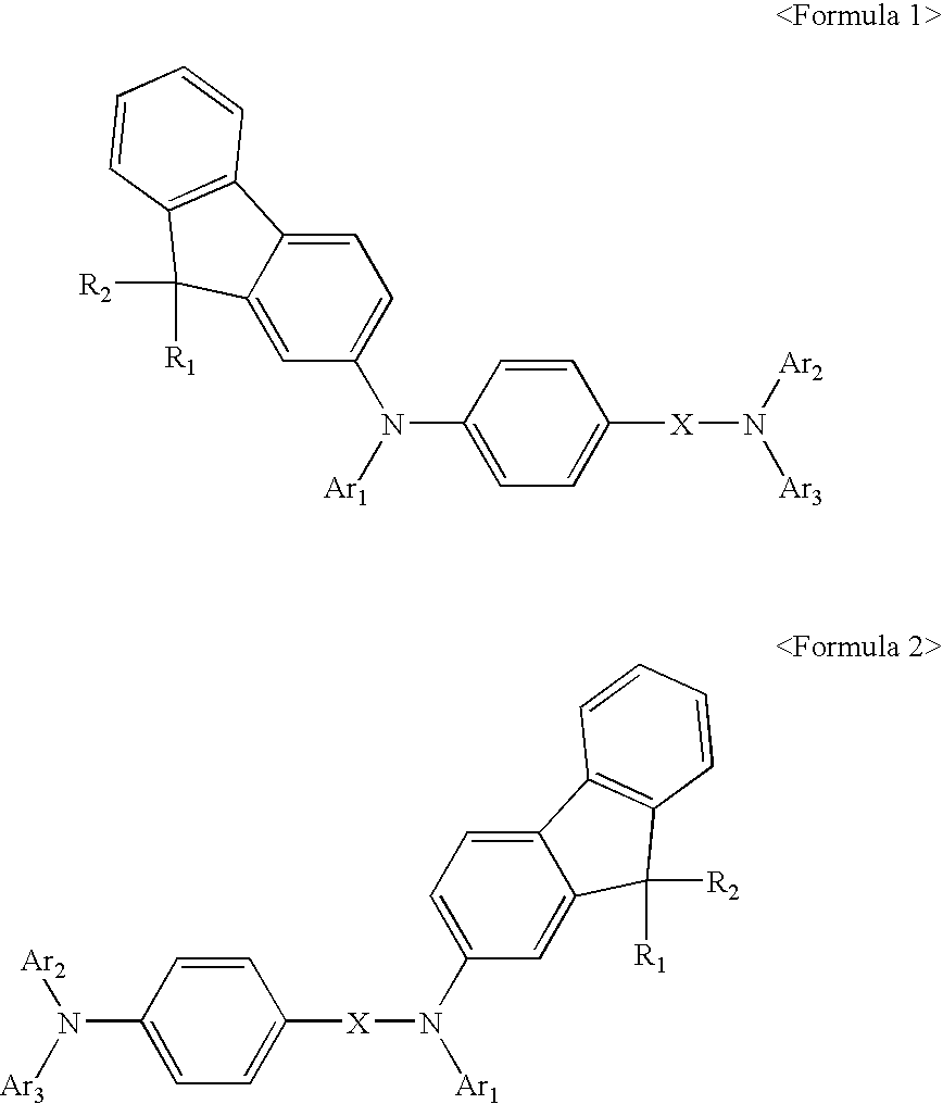 Fluorene-containing compound and organic light emitting device employing the same