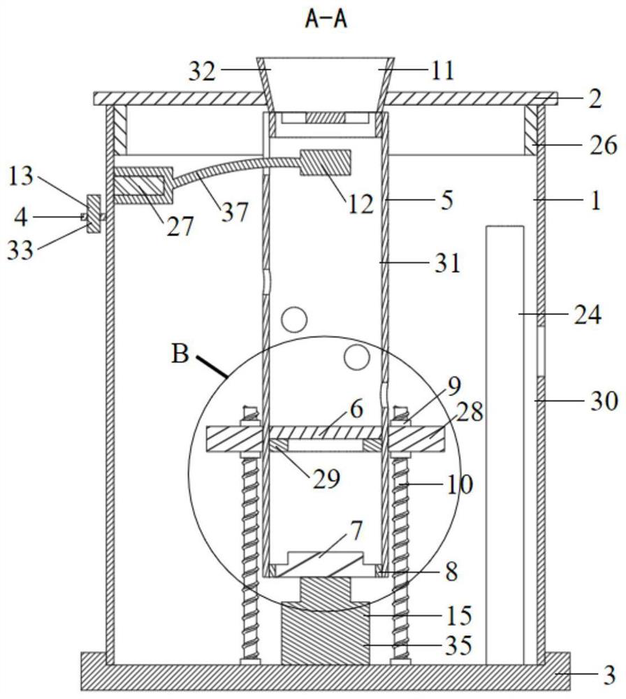 Testing device for simulating phreatic water evaporation