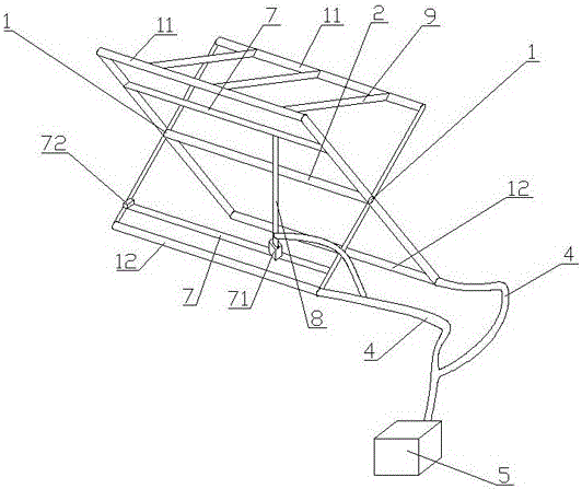 Easy-storing and easy-folding airing device with drying function