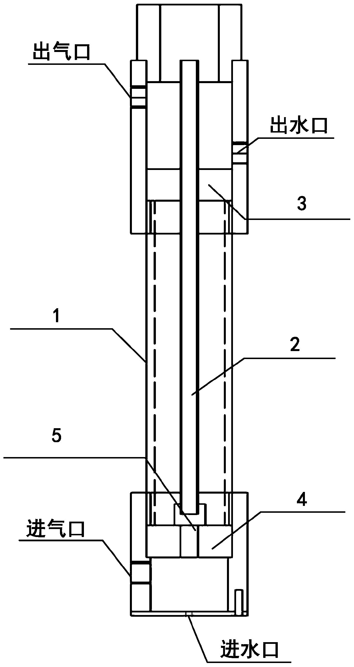 Gas-liquid-solid three-phase pulse discharge water treatment system and treatment method thereof