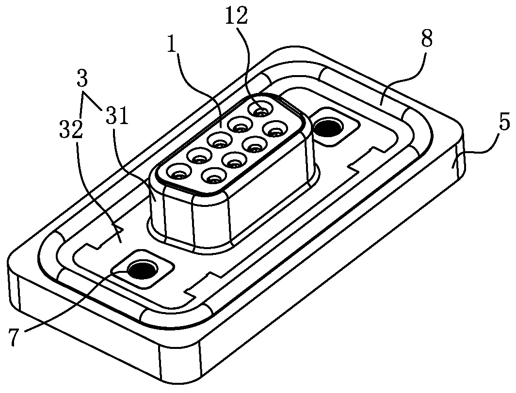 A kind of d-sub waterproof connector and its making method