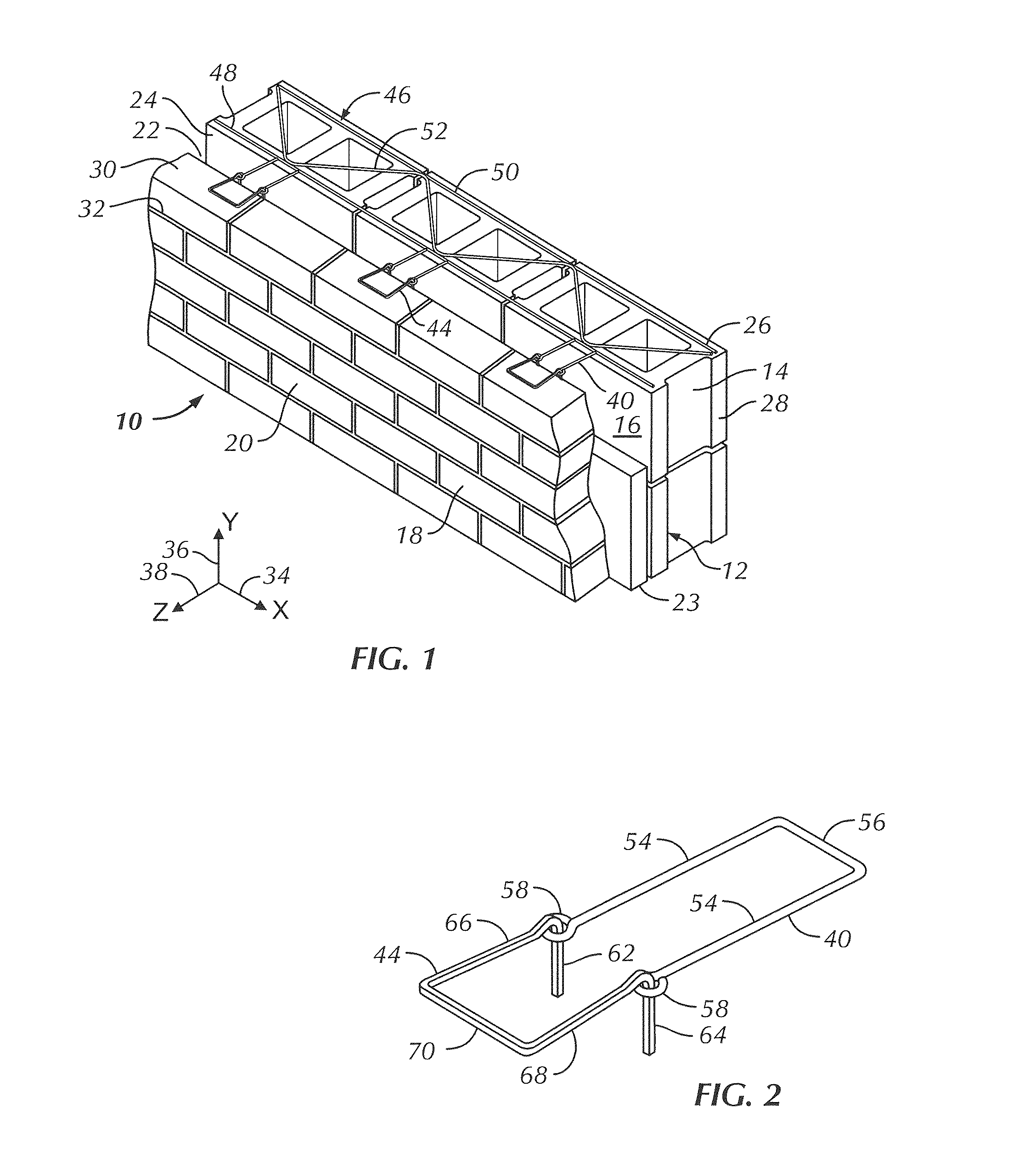 High-strength rectangular wire veneer tie and anchoring systems utilizing the same