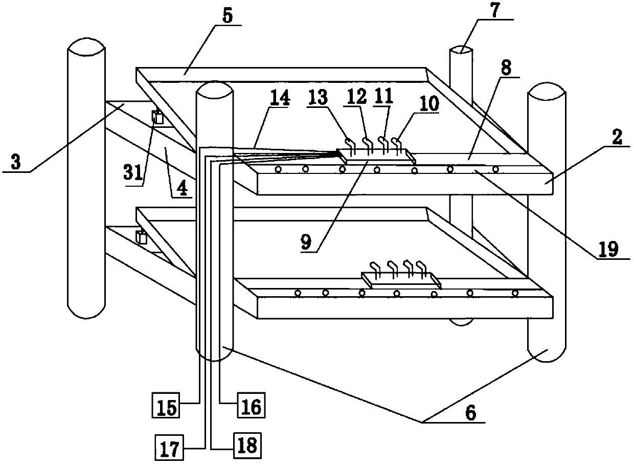 Agaricus bisporus planting frame and using method thereof