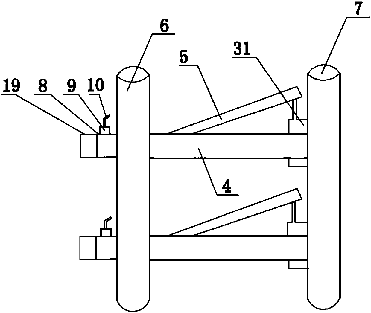 Agaricus bisporus planting frame and using method thereof