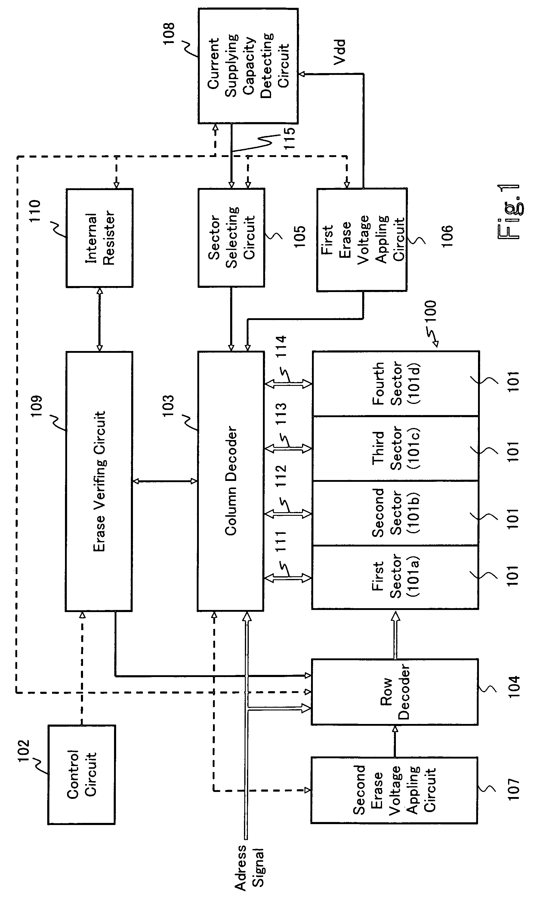 Nonvolatile semiconductor memory device with erase voltage measurement