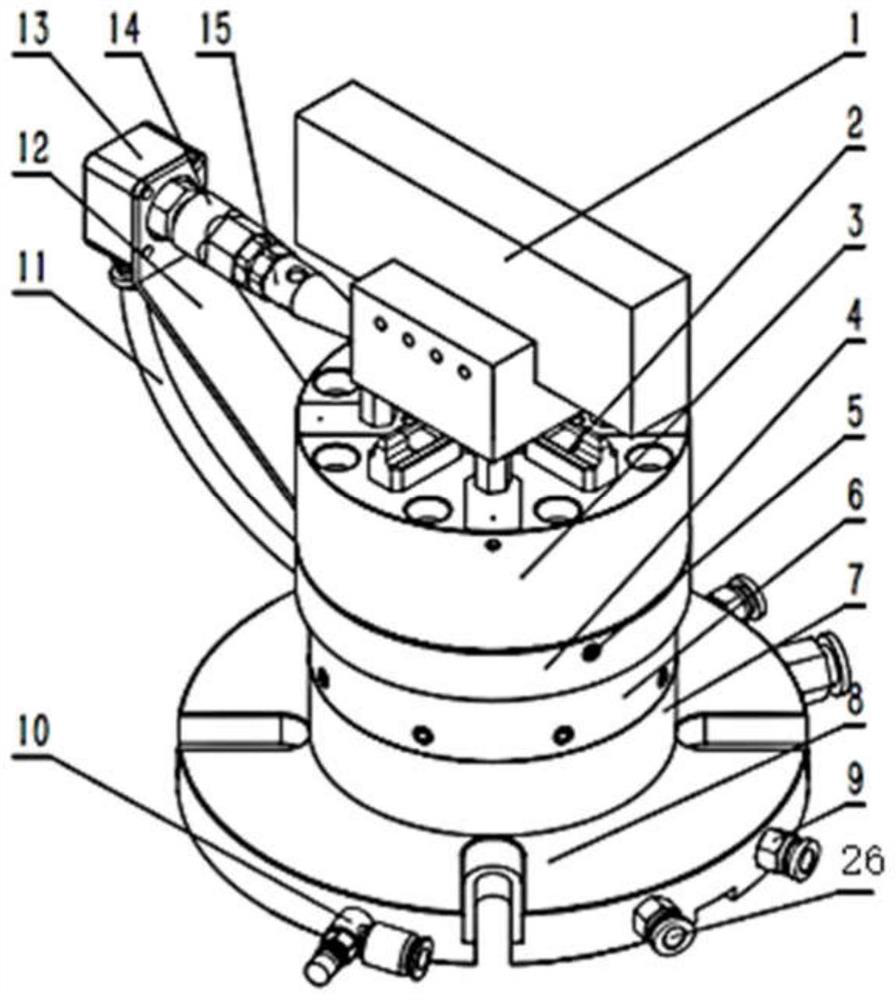 A rotary air blowing cleaning mechanism