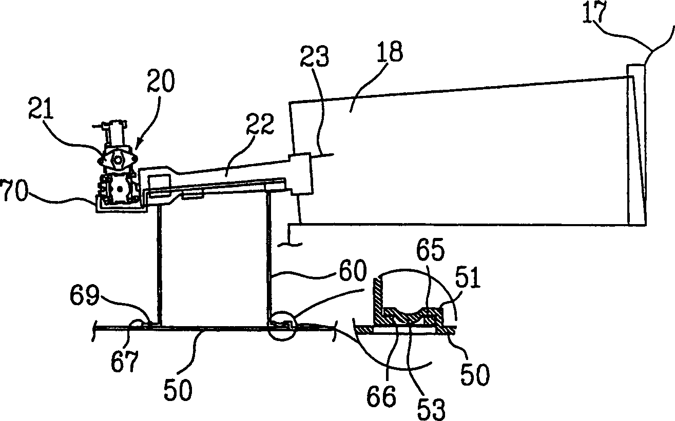 Apparatus for supporting burner of drier