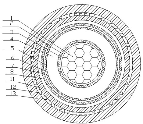 Fire-resistant inflaming retarding high-voltage cable