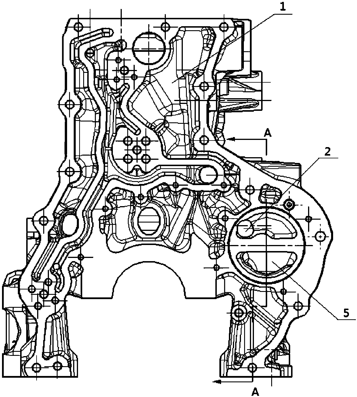 Oil return structure of engine oil pump of engine