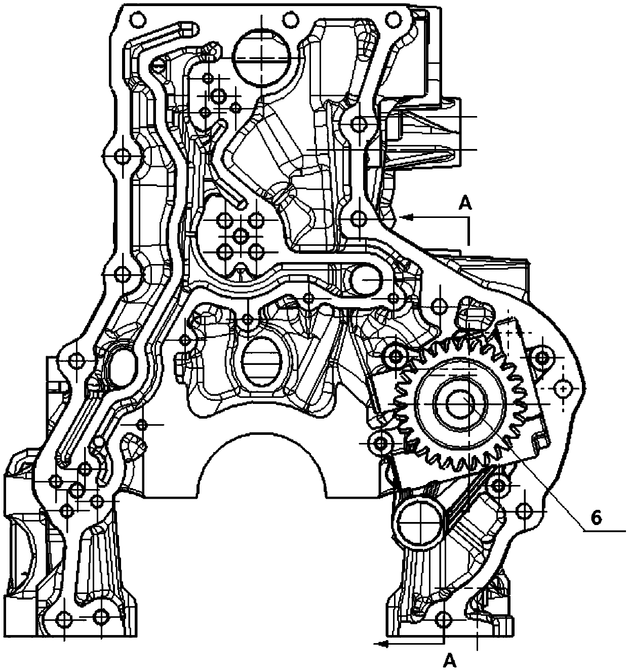 Oil return structure of engine oil pump of engine