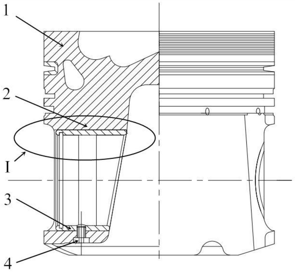 Piston pin hole lining structure