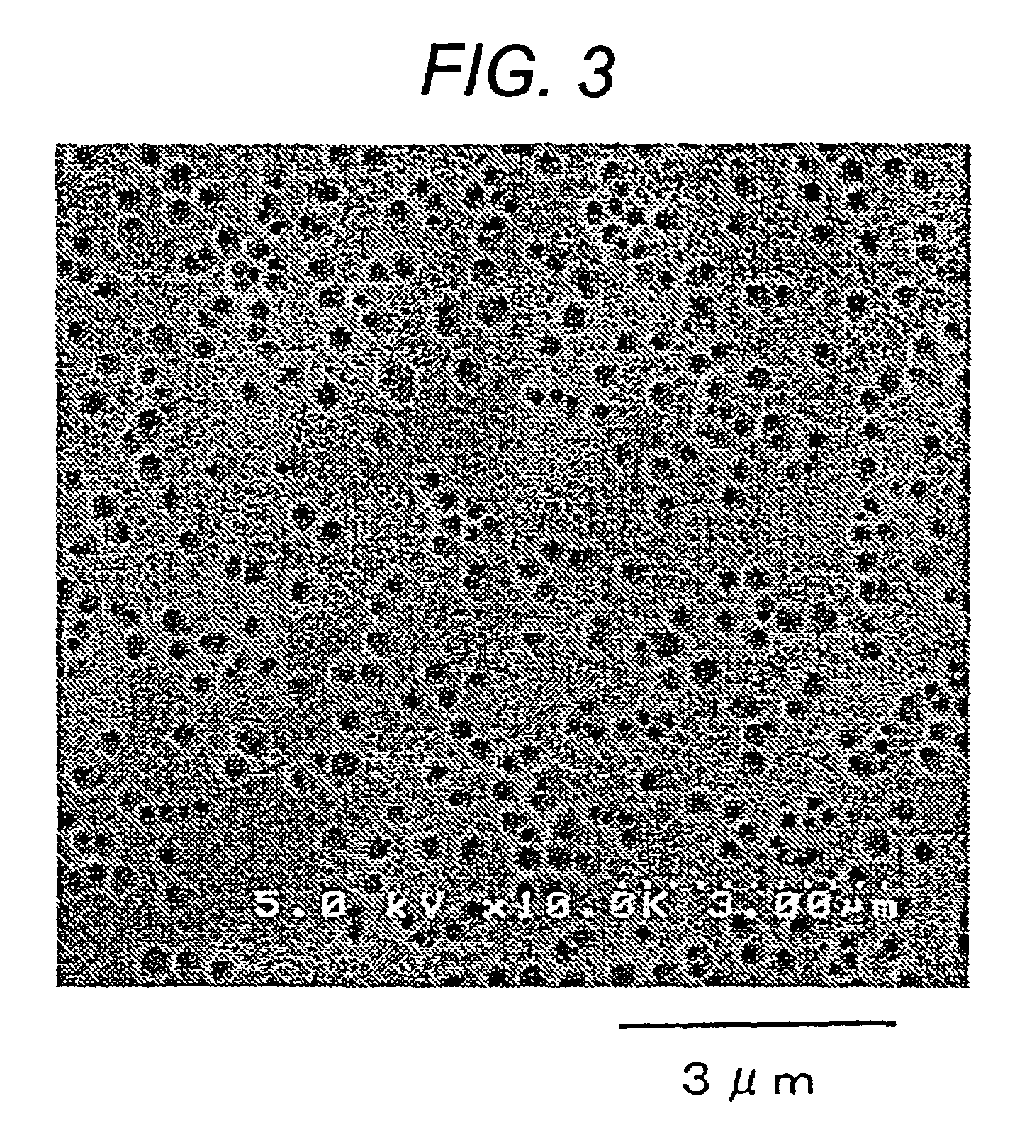 Light emitting diode having surface containing flat portion and plurality of bores