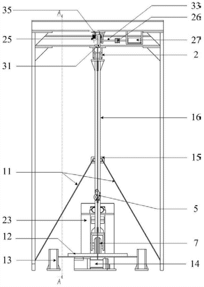 A tire splash test device