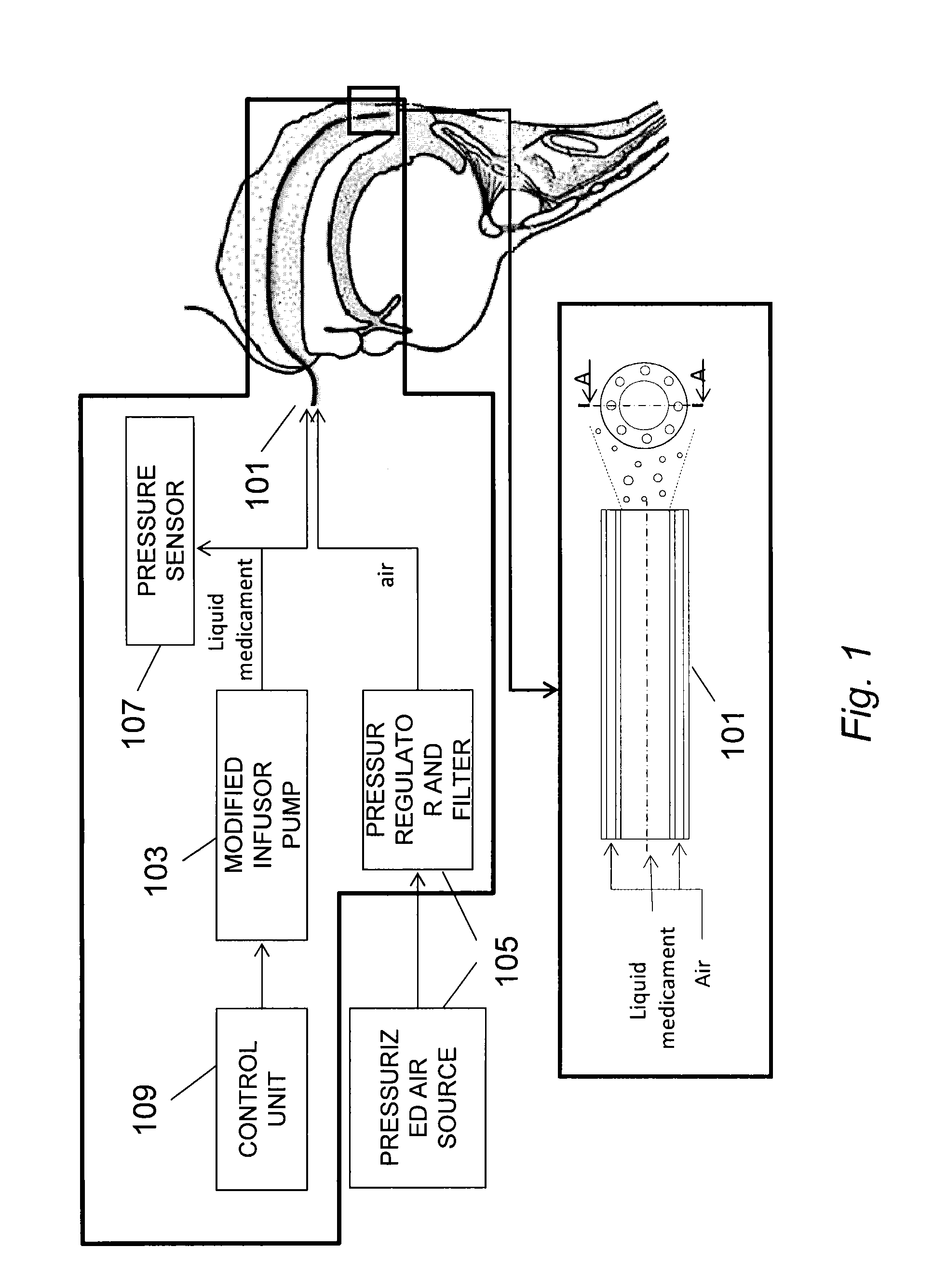 Method and system for the administration of a pulmonary surfactant by atomization