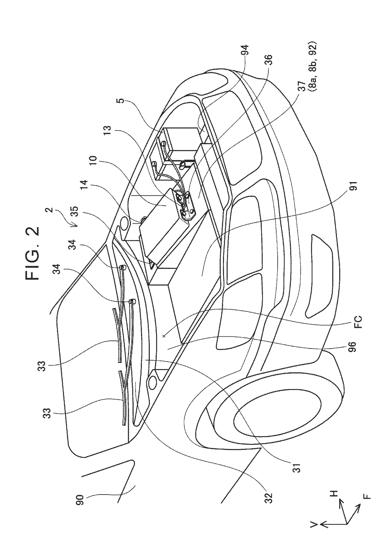 In-vehicle structure of electric-power converter