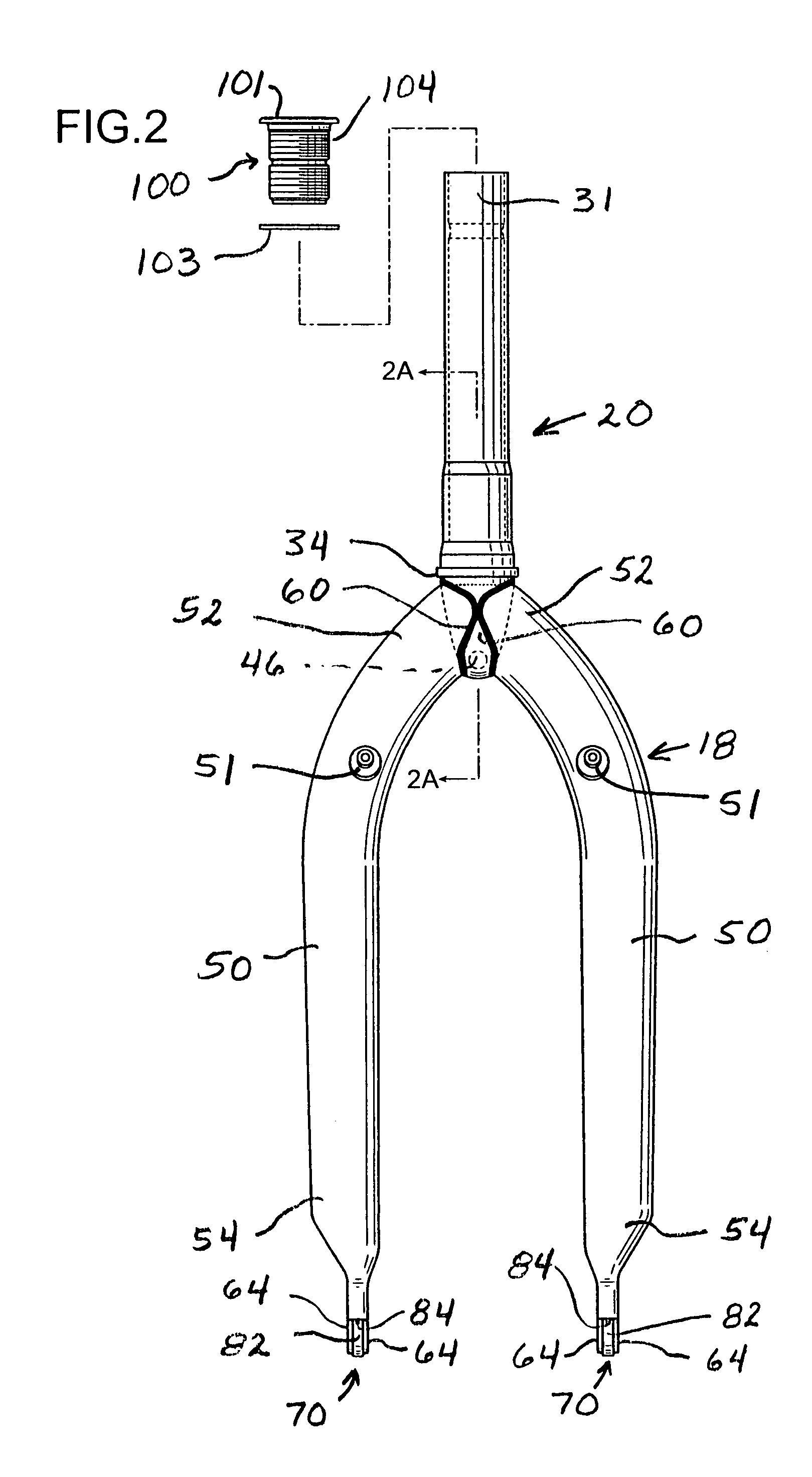 Bicycle fork and steering tube