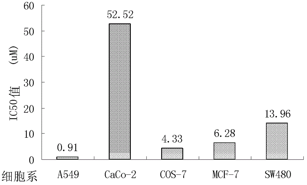 Application of natural compound P44 in inhibiting activation of reproduction and growth of tumour cells