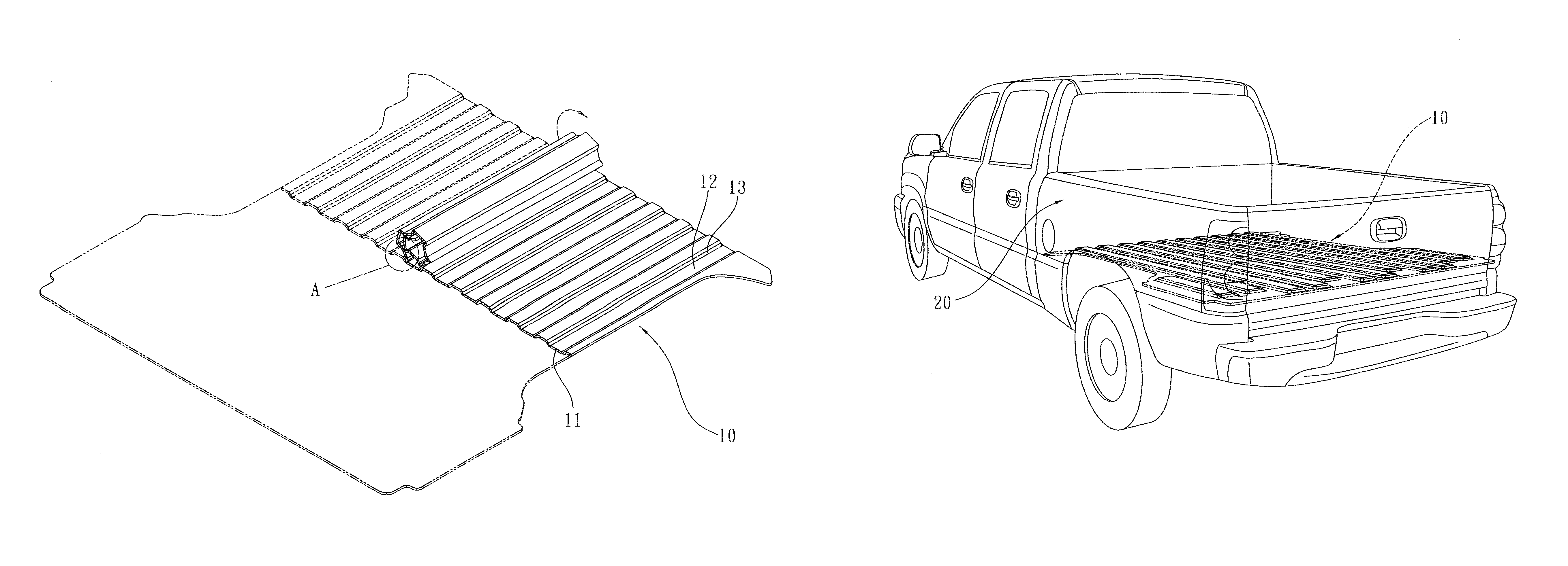 Structure of floor mat of cargo bed of truck