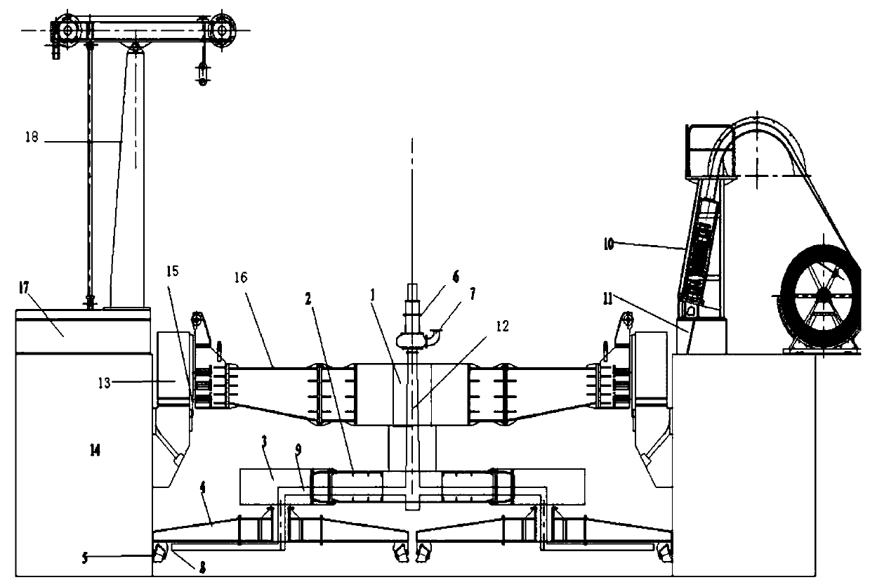 Deslagging method in vertical shaft excavation process