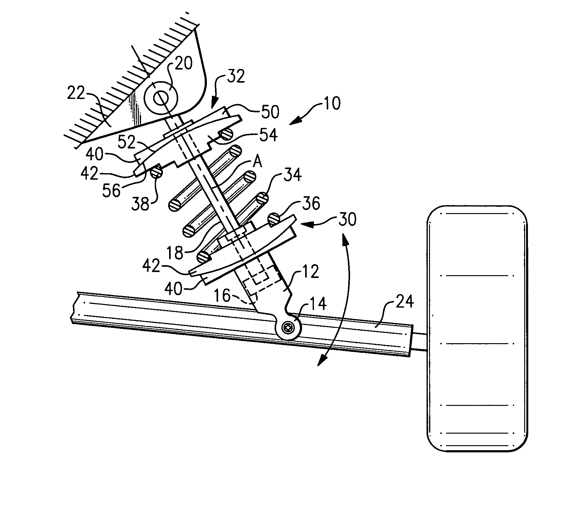 Static pierce point centering spring seat