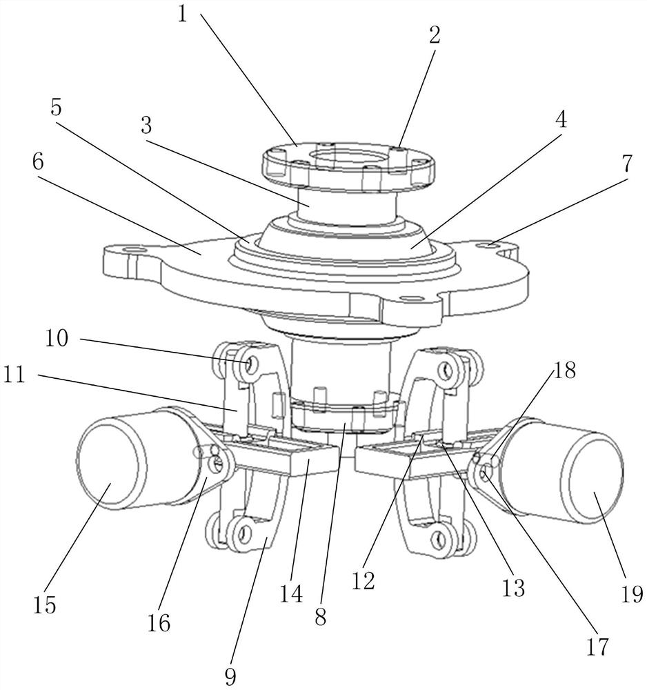 Automatic tilting device of electric helicopter
