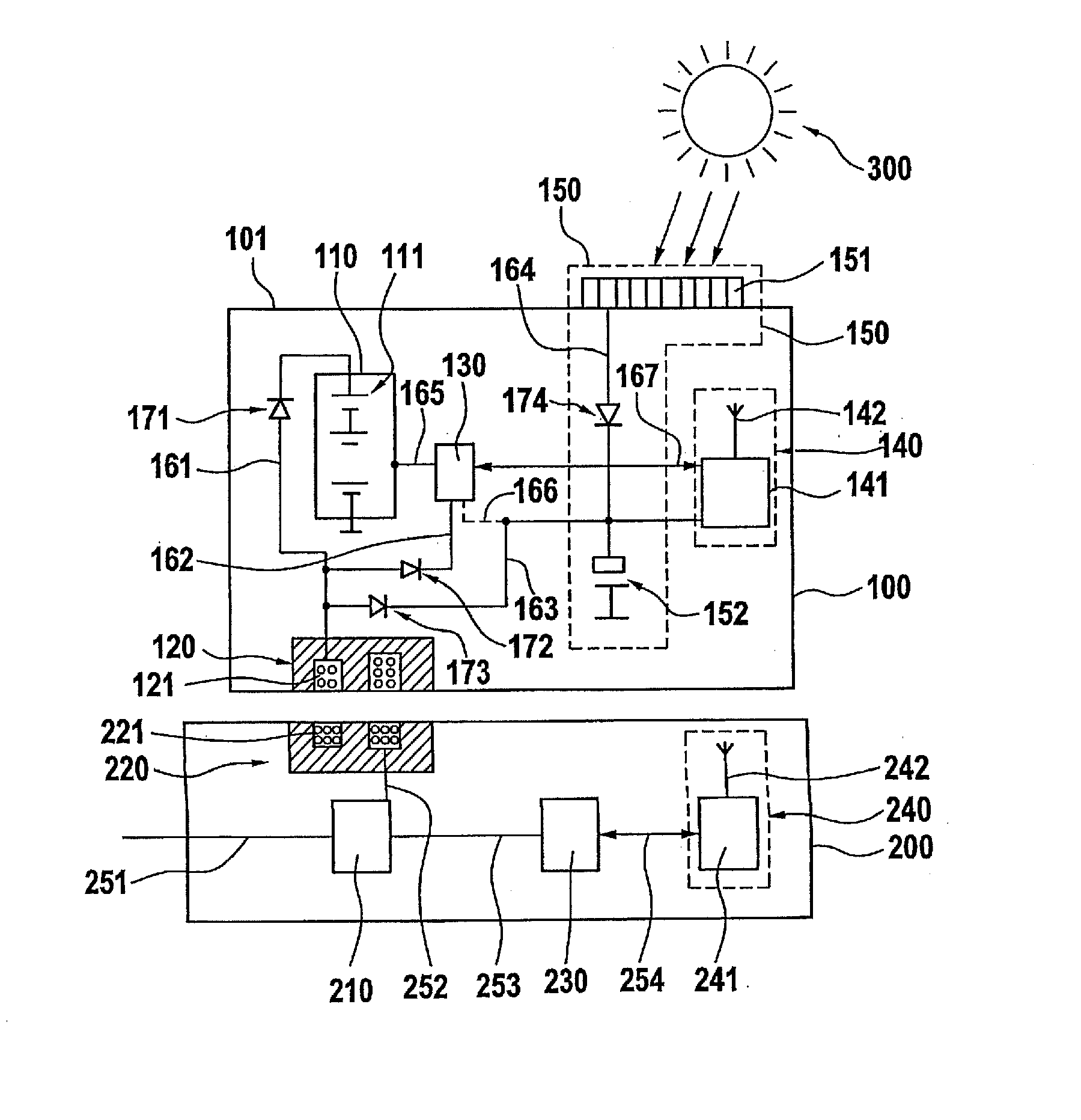 Battery pack having a separate power supply device for a wireless communication device of the battery pack