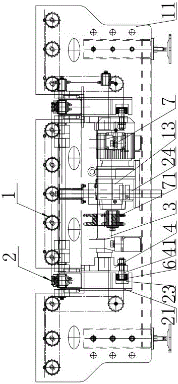 Reversing device of stack conveying mechanism