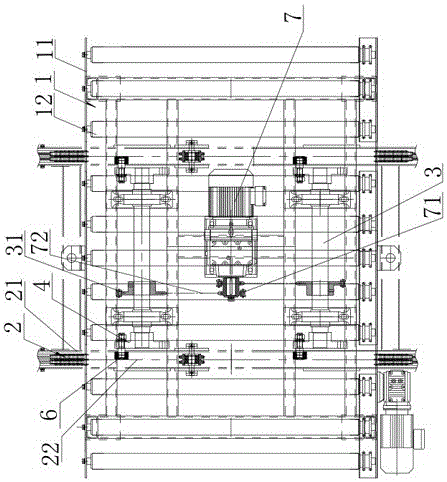 Reversing device of stack conveying mechanism