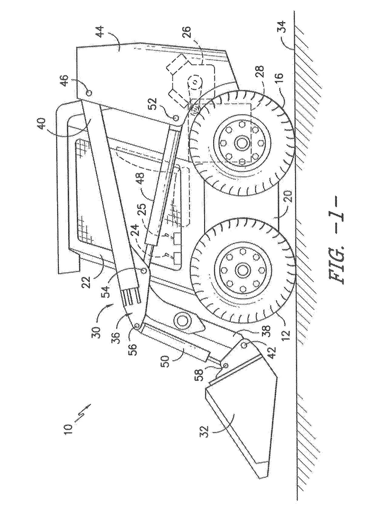 Work vehicle with enhanced implement position control and bi-directional self-leveling functionality