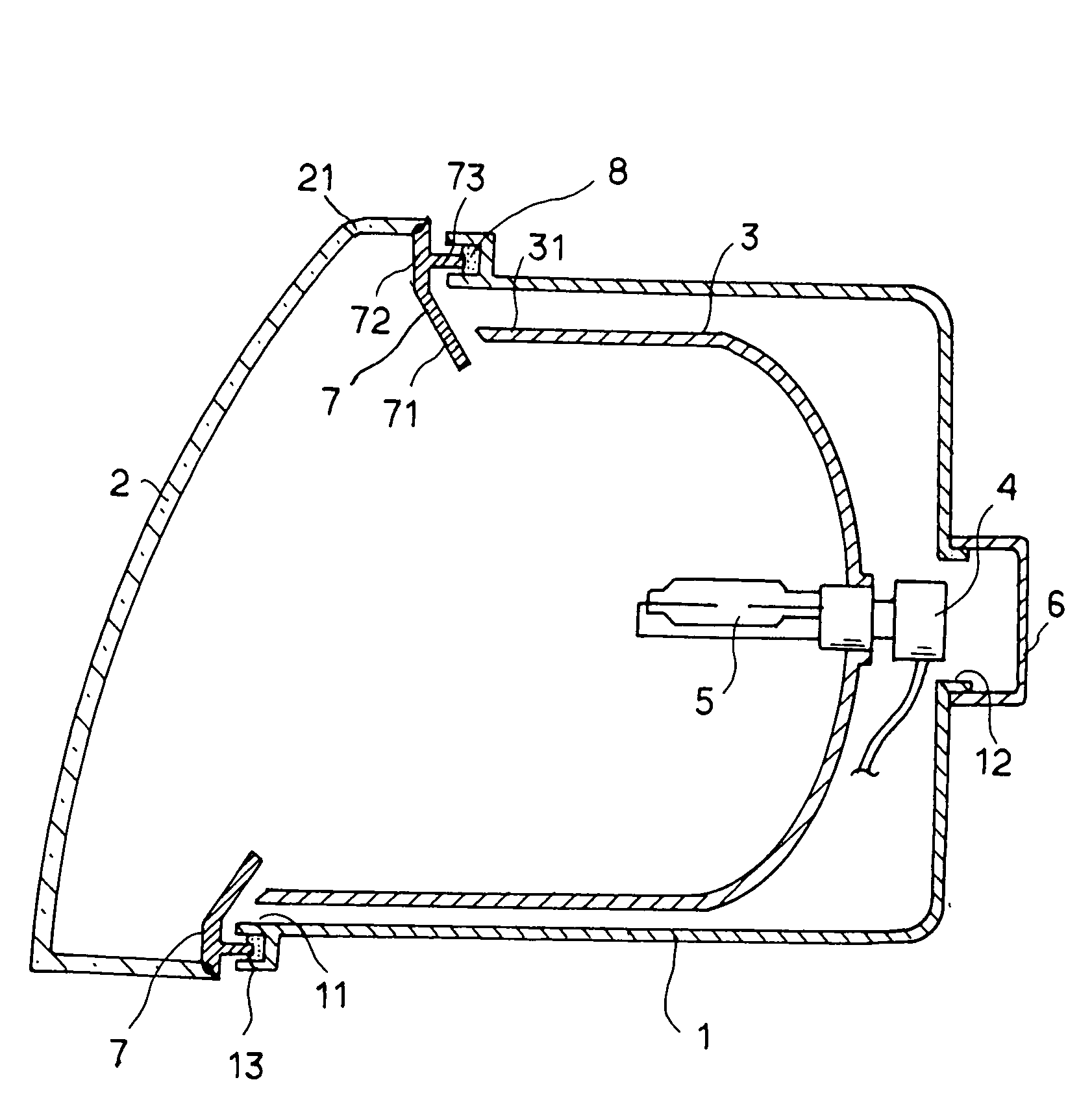 Vehicular lamp having a removable lens with an extension reflector