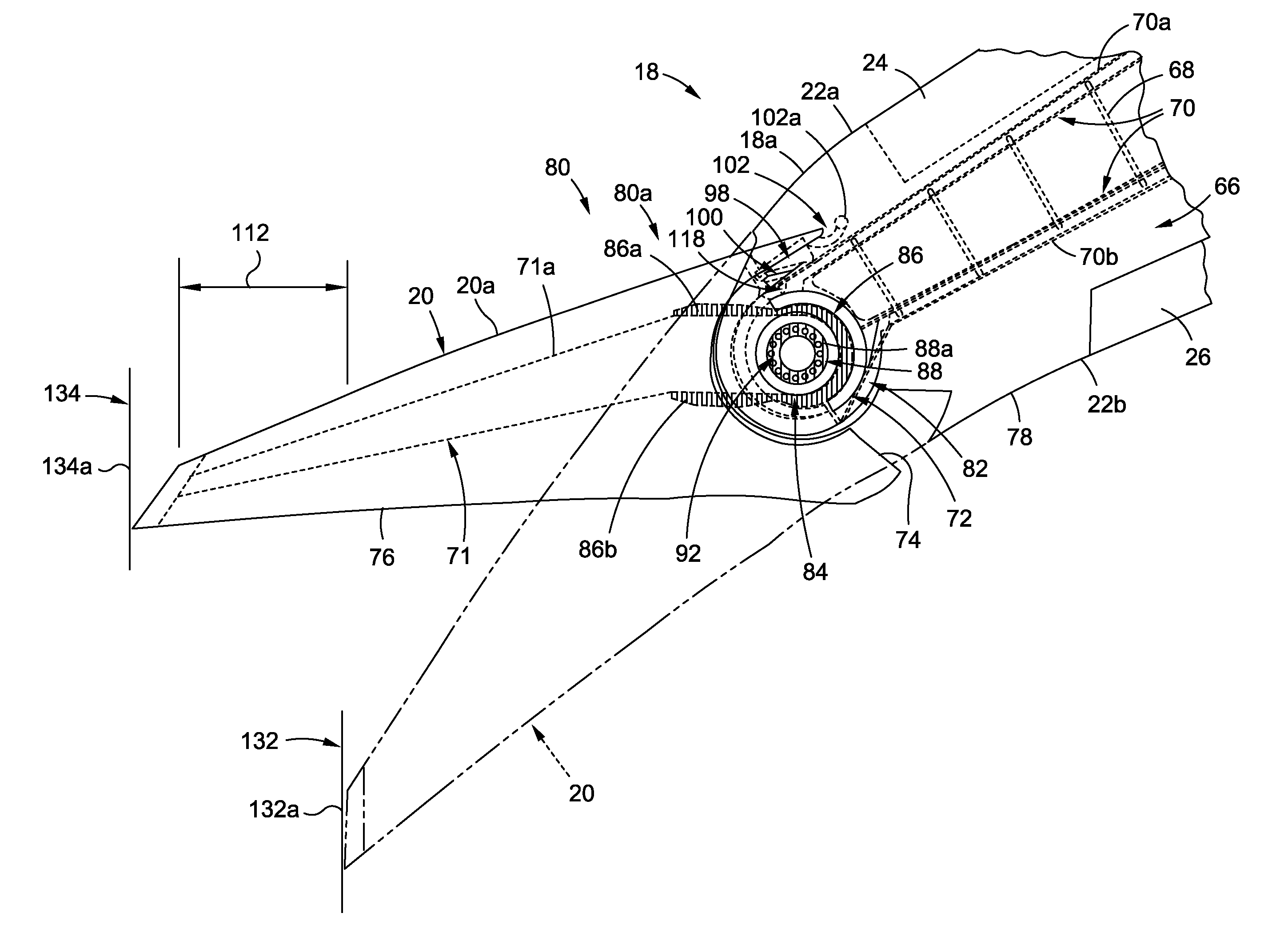 Swing wing tip system, assembly and method with dual load path structure