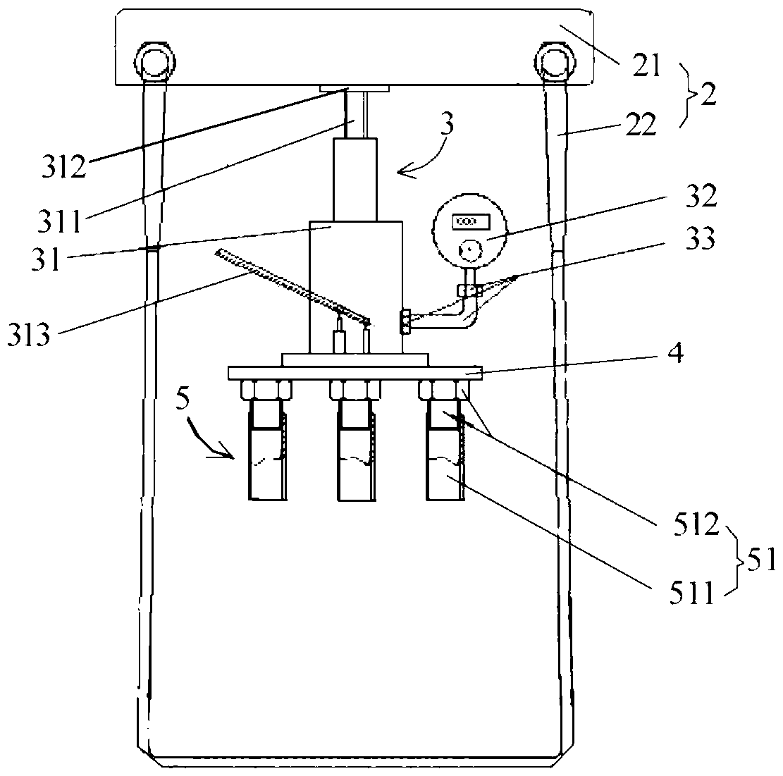 A detection instrument and detection method for an elevator overload protection device