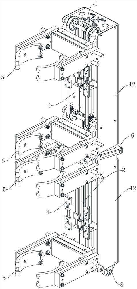 Synchronous belt wheel driving mechanism and electric pole climbing device