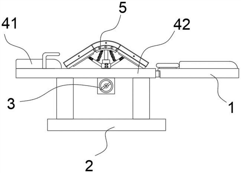 Adjustable clinical operating table for anorectal department