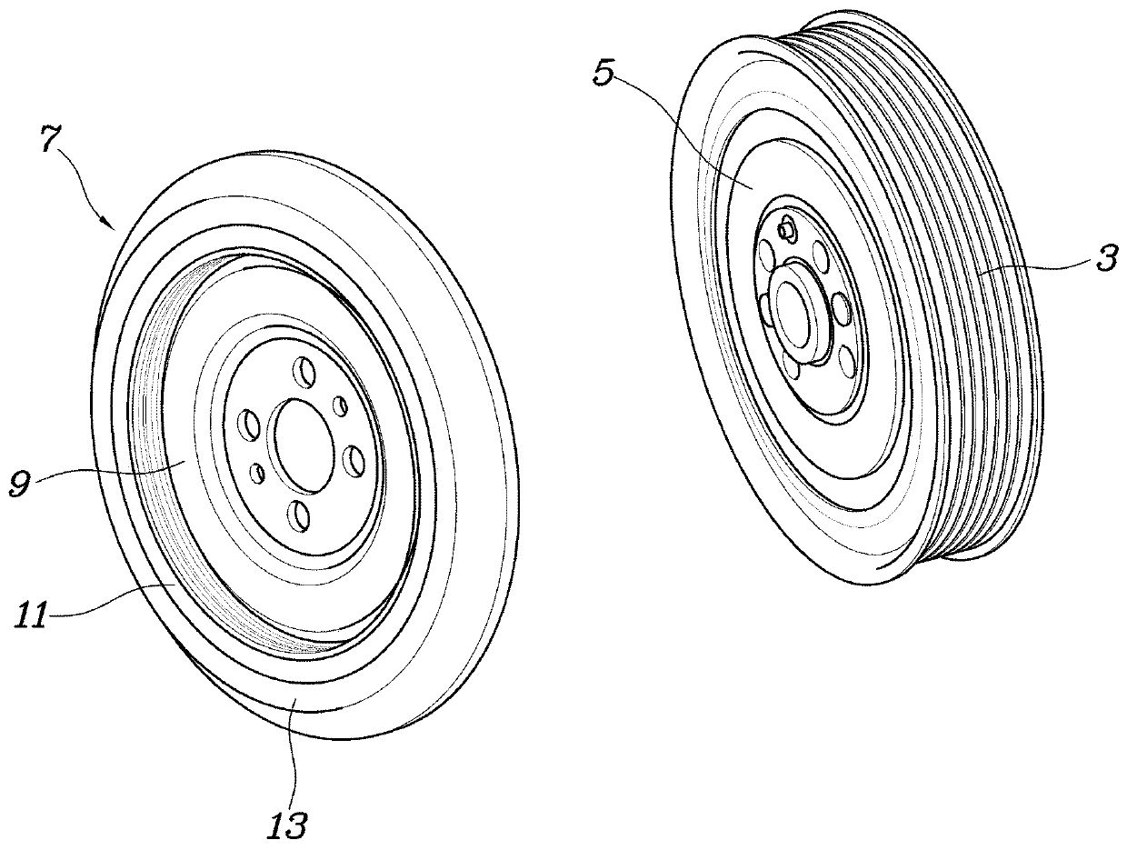 Belt pulley system of engine