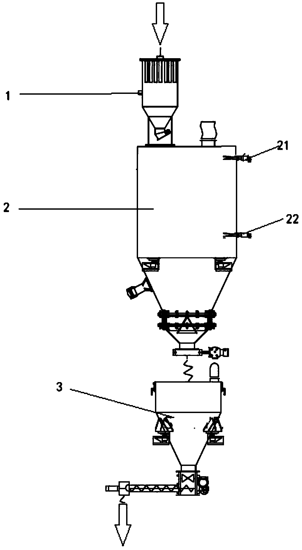 Full-automatic production system for lithium manganate positive electrode material