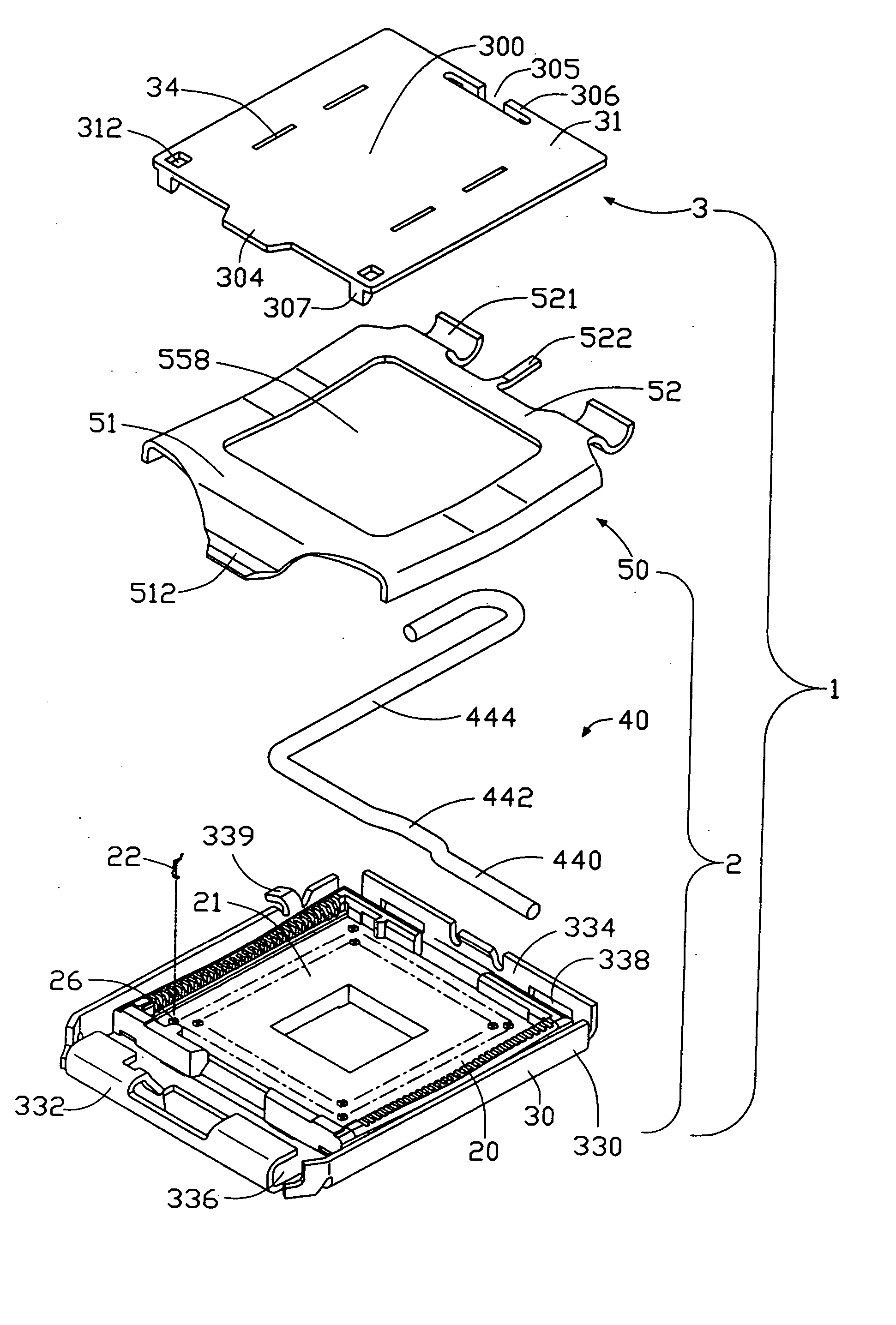 Electrical connector assembly with pick up cap