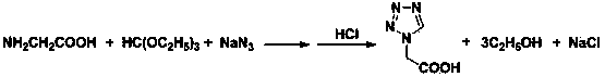 Post-processing method for preparing 1H-tetrazole-1-acetic acid through triethyl orthoformate method