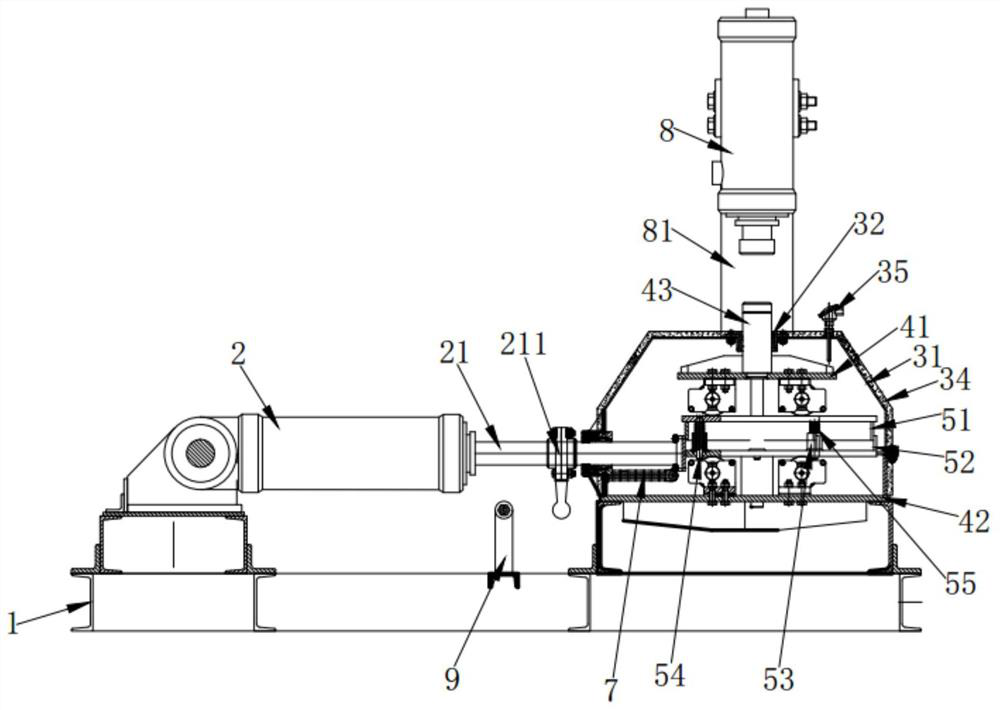Open-hearth furnace riding wheel running-in device