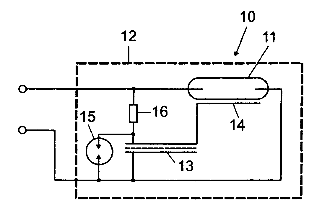 High-Pressure Discharge Lamp with an Improved Starting Capability, as Well as a High-Voltage Pulse Generator