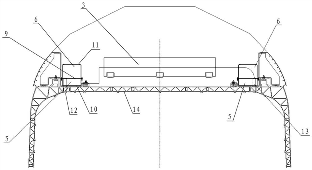 A branching structure of a roof line groove and a rail vehicle