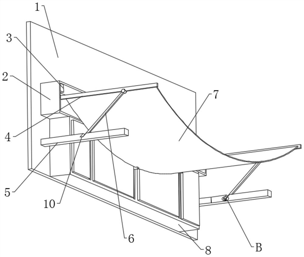 High-altitude anti-falling system with buffering function