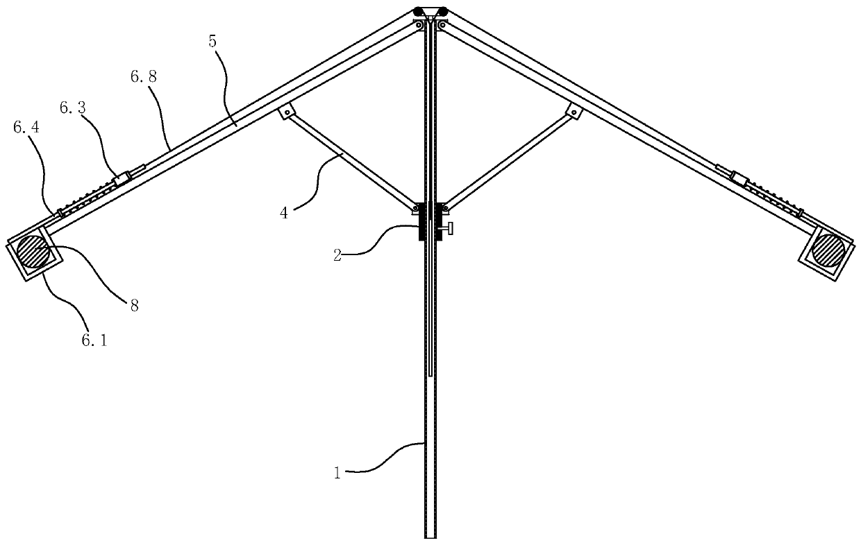 Rotary overhead wire spreader