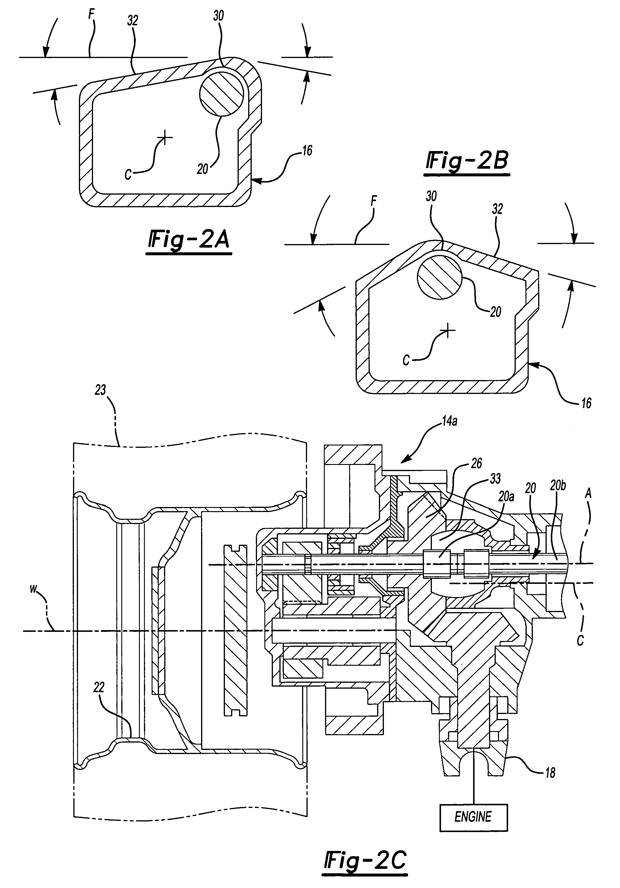 Inverted portal axle configuration for a low floor vehicle