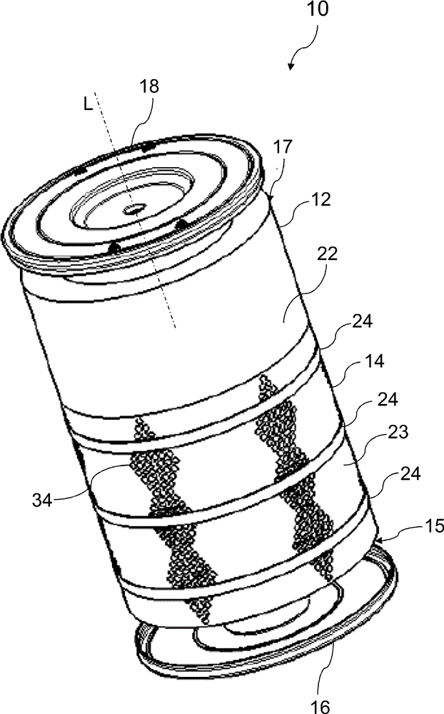 Filter element and method for production